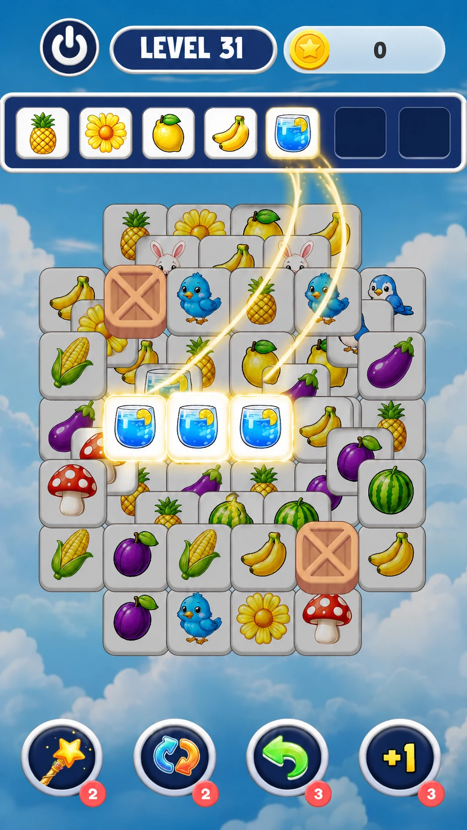 Fruit Tiles Match Puzzle screenshot